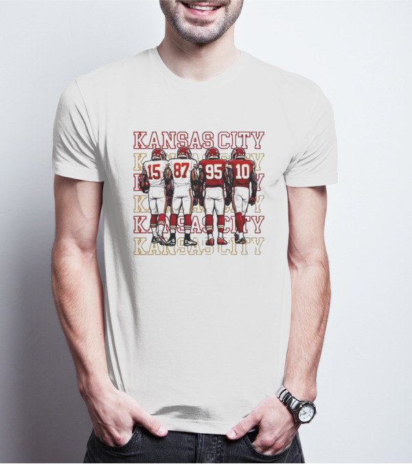 Kansas City Mahomes Kelce Chris Jones Isiah Pacheco 15 87 95 10 T-Shirt