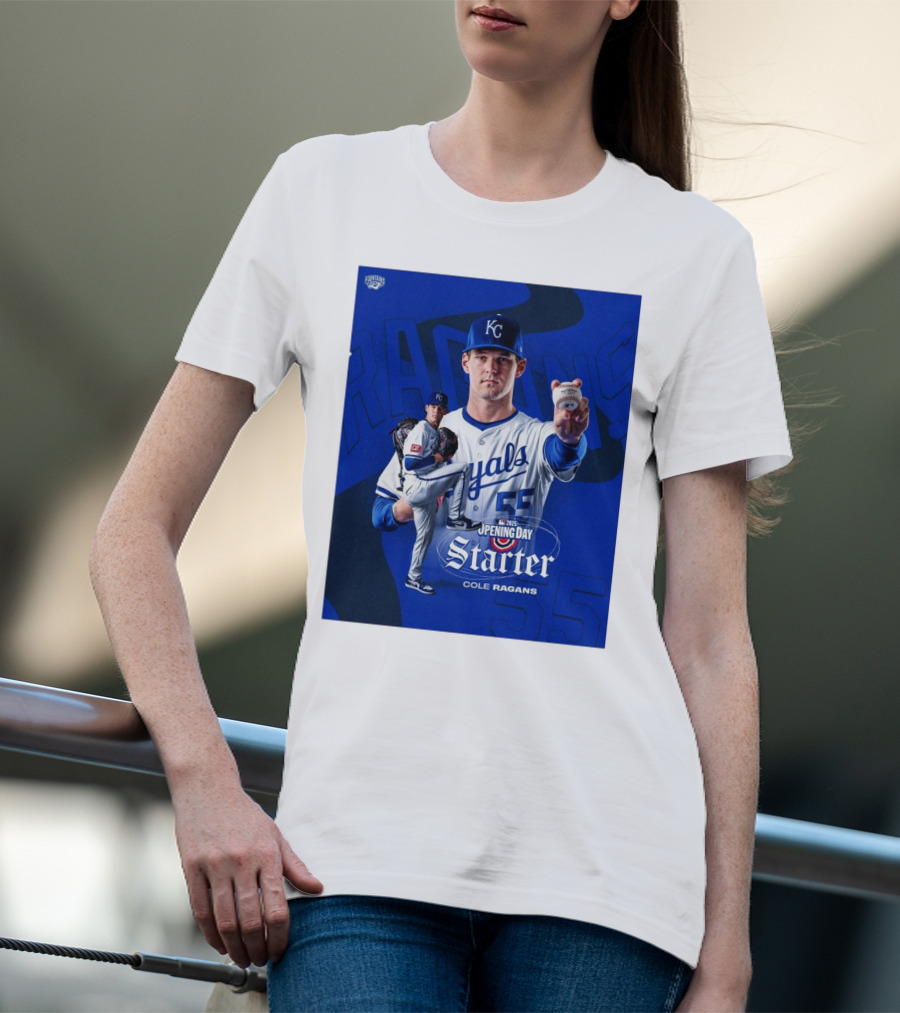 Kansas City Royals Baseball Cole Ragans MLB 2025 Opening Day Starter T-Shirt
