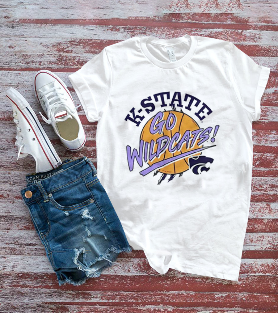 K-State Go Wildcats Basketball Fan Gear T-Shirt