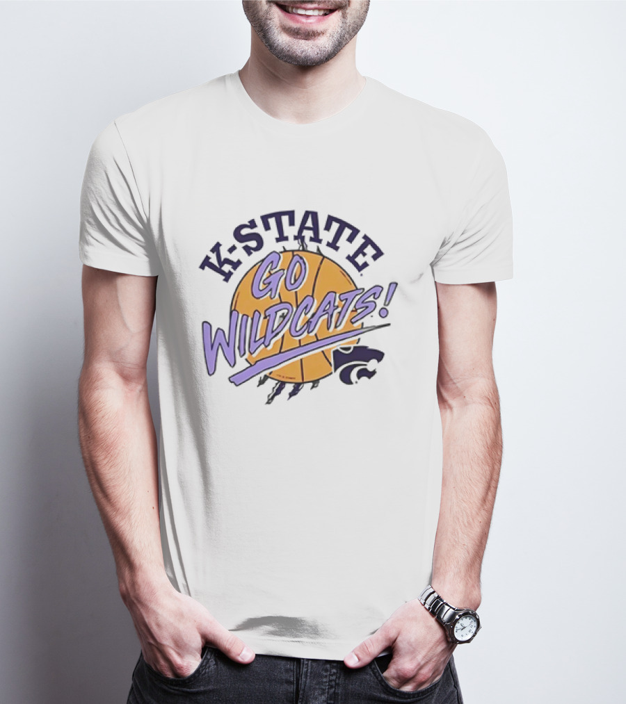 K-State Go Wildcats Basketball Fan Gear T-Shirt