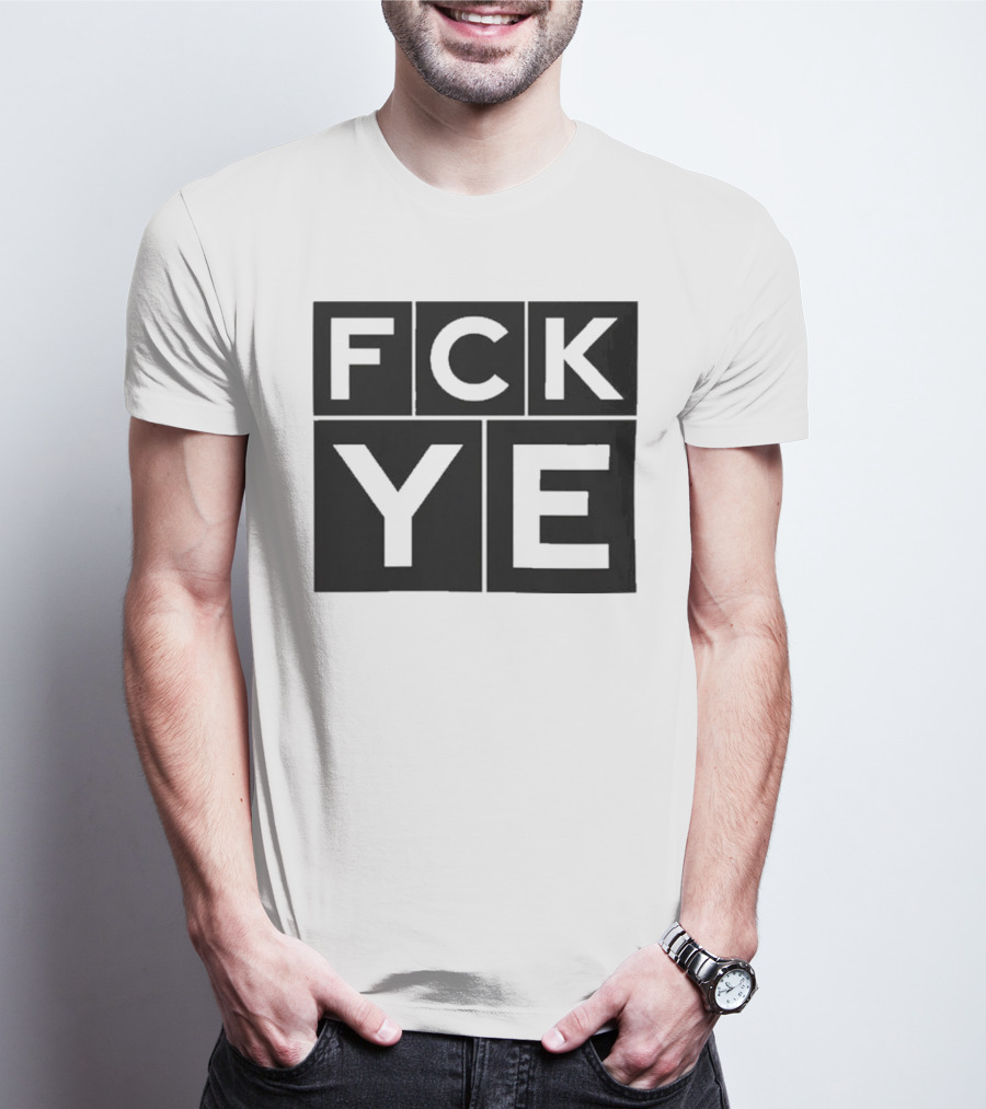 Kanye West FCK YE Bold Block Letters T-Shirt