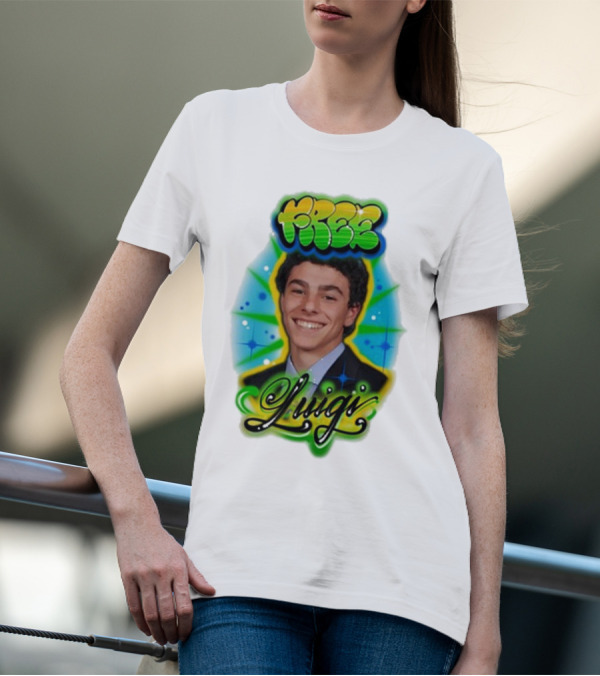 Free Luigi Keiajah Airbrush Style T-Shirt