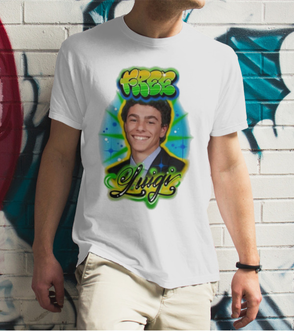 Free Luigi Keiajah Airbrush Style T-Shirt