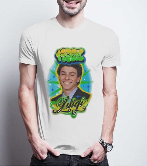Free Luigi Keiajah Airbrush Style T-Shirt