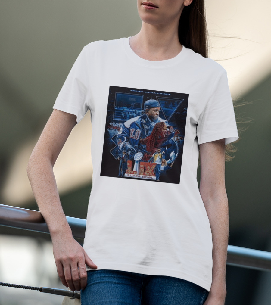 Kendrick Lamar SZA Super Bowl LIX 2025 Performance Collage T-Shirt