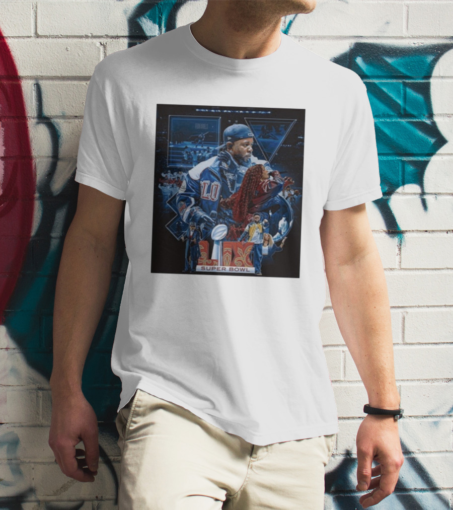 Kendrick Lamar SZA Super Bowl LIX 2025 Performance Collage T-Shirt
