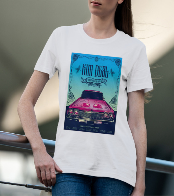 Kim Deal West Coast Tour 2025 Fillmore San Francisco March 26 Car Design T-Shirt