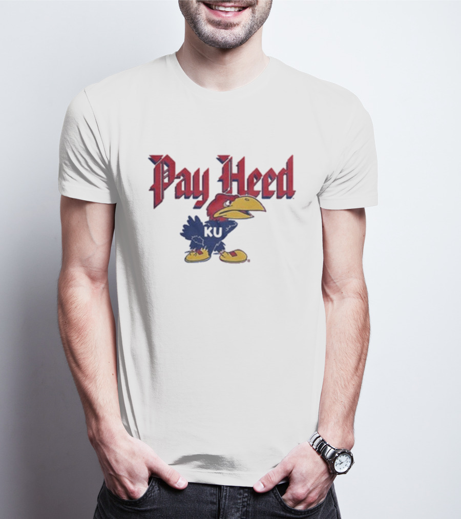 KU Pay Heed Jayhawk Vintage Style T-Shirt