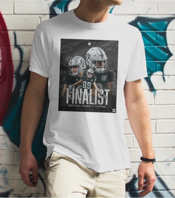 Las Vegas Raiders Finalist Offensive Rookie Of The Year Brock Bowers AP T-Shirt