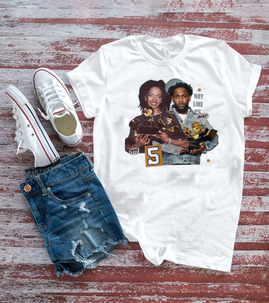 Lauryn Hill Kendrick Lamar Grammy Winners 1999 2023 Vintage Style Collaboration T-Shirt