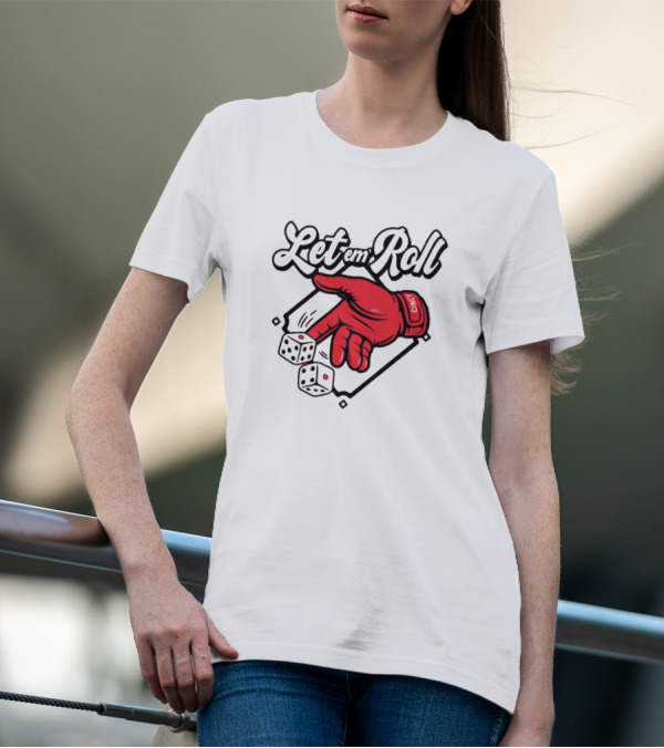 Let Em Roll Cincinnati Baseball Dice Hand Graphic T-Shirt