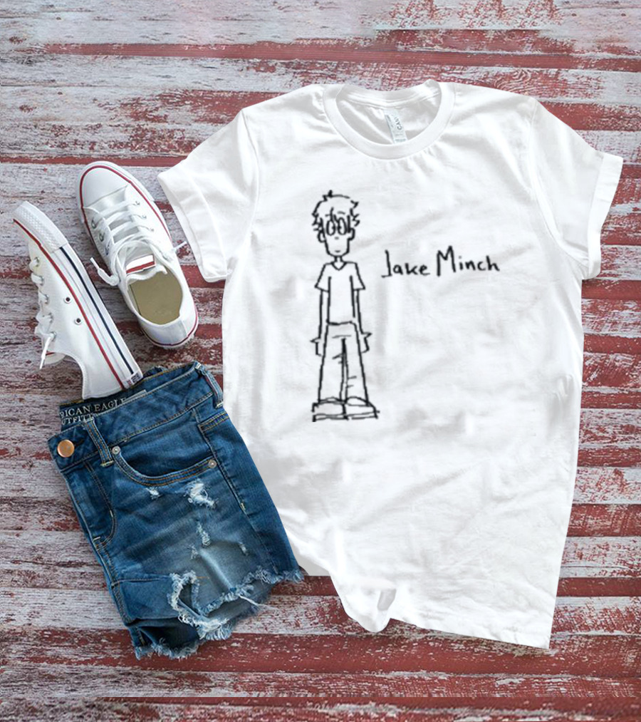 Jake Minch Hand Drawn Cartoon Style Sketch T-Shirt