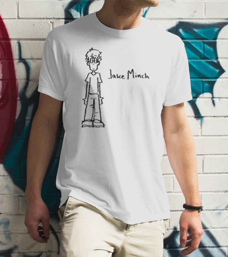 Jake Minch Hand Drawn Cartoon Style Sketch T-Shirt