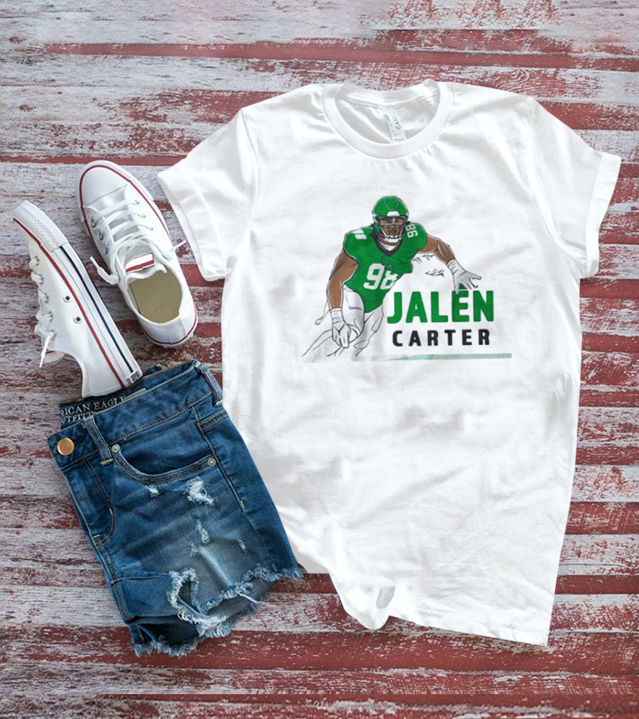 Jalen Carter 98 Philadelphia Eagles Big Dawg Pose NFL T-Shirt