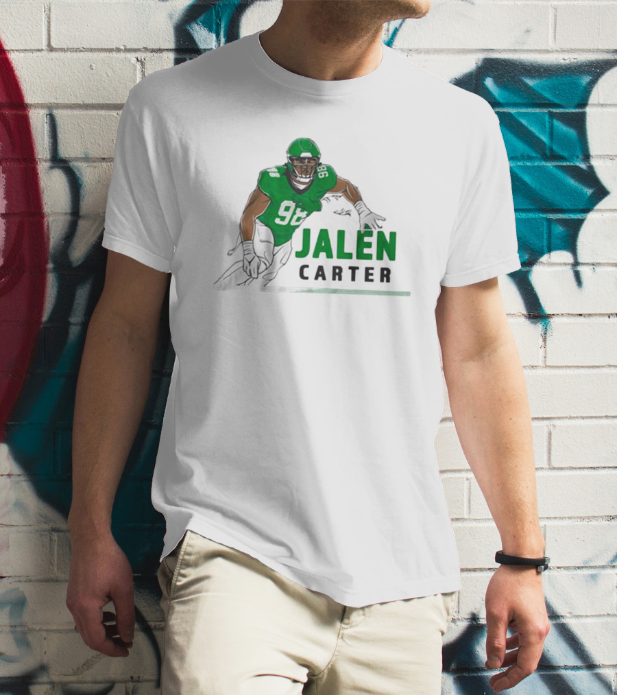 Jalen Carter 98 Philadelphia Eagles Big Dawg Pose NFL T-Shirt