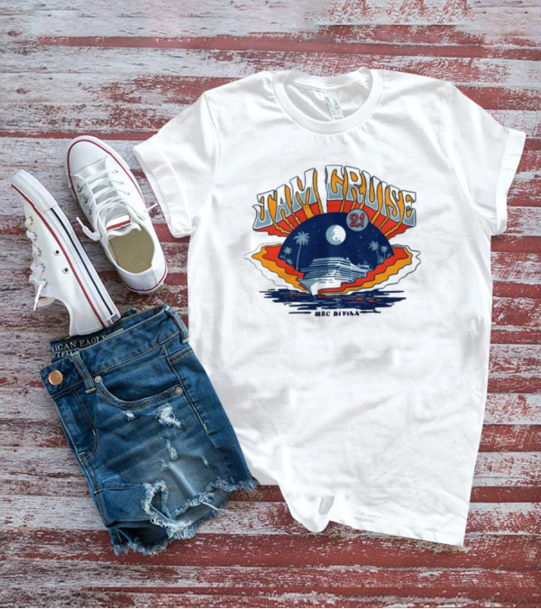 Jam Cruise 21 Tropical Moonlit Ocean Adventure 2025 T-Shirt