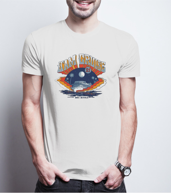 Jam Cruise 21 Tropical Moonlit Ocean Adventure 2025 T-Shirt