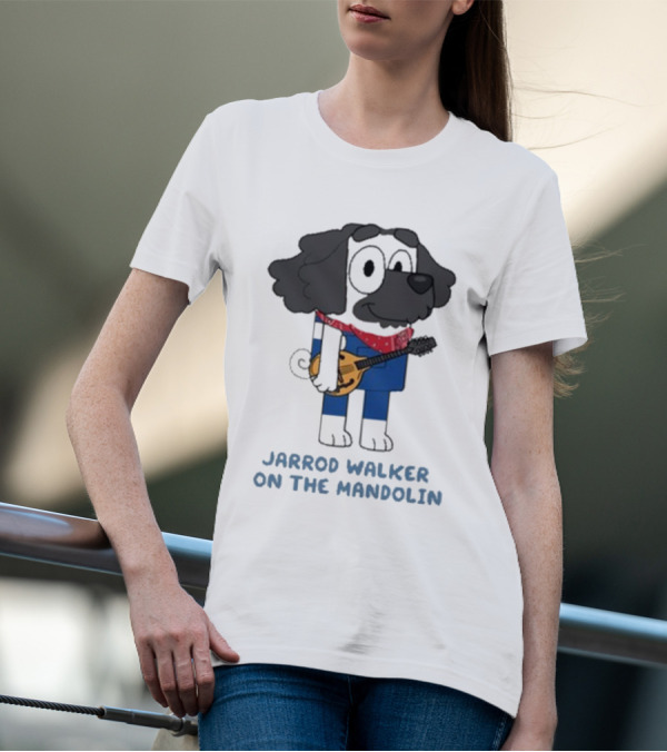 Jarrod Walker On The Mandolin Cartoon Dog Bandana Style T-Shirt