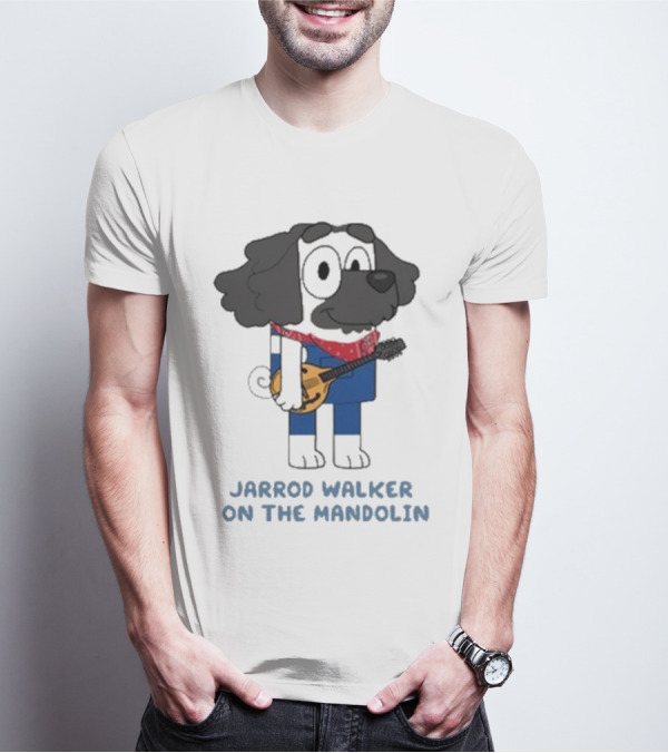 Jarrod Walker On The Mandolin Cartoon Dog Bandana Style T-Shirt