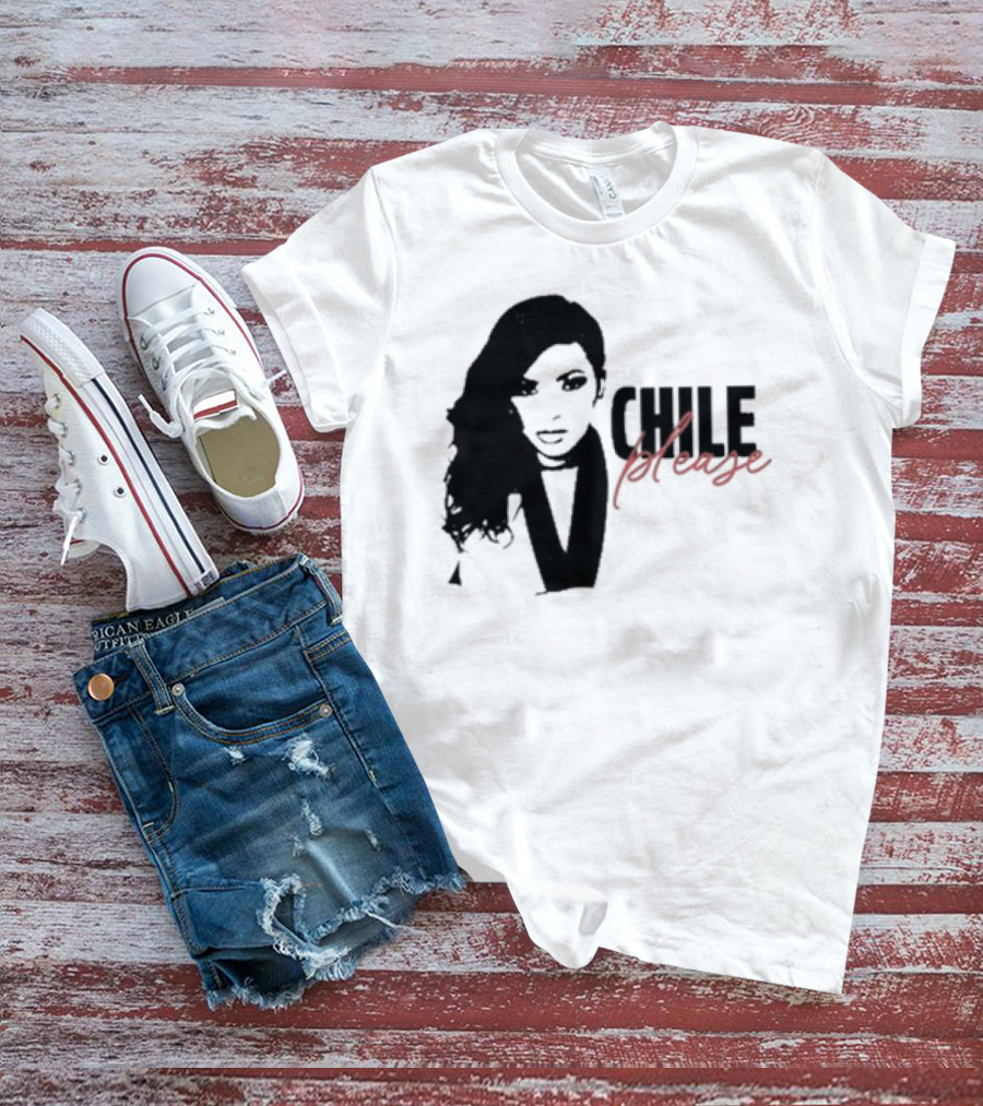 Jasmine Crockett Chile Please Silhouette Textured Portrait T-Shirt