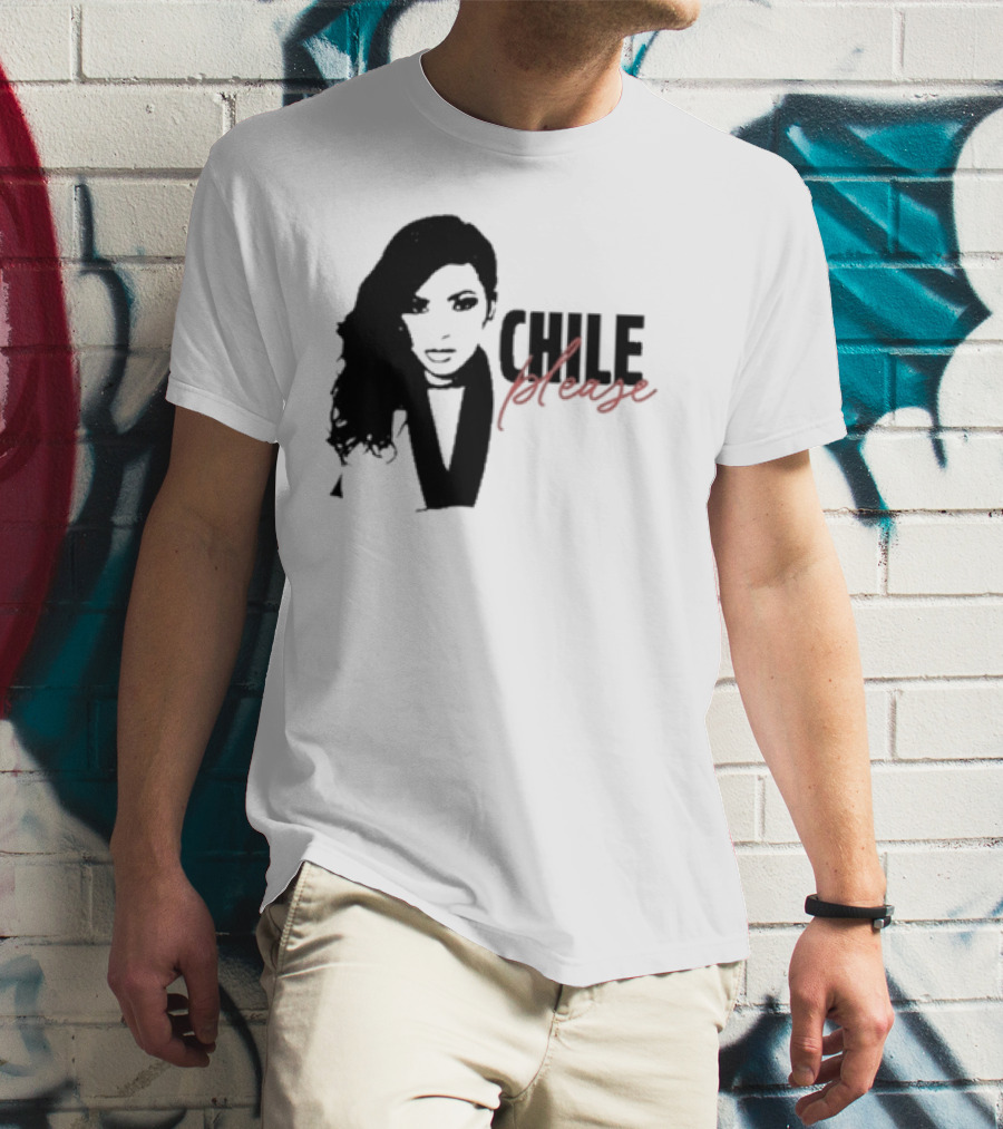 Jasmine Crockett Chile Please Silhouette Textured Portrait T-Shirt