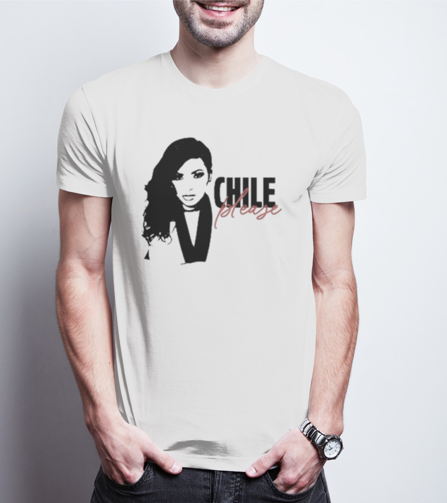 Jasmine Crockett Chile Please Silhouette Textured Portrait T-Shirt