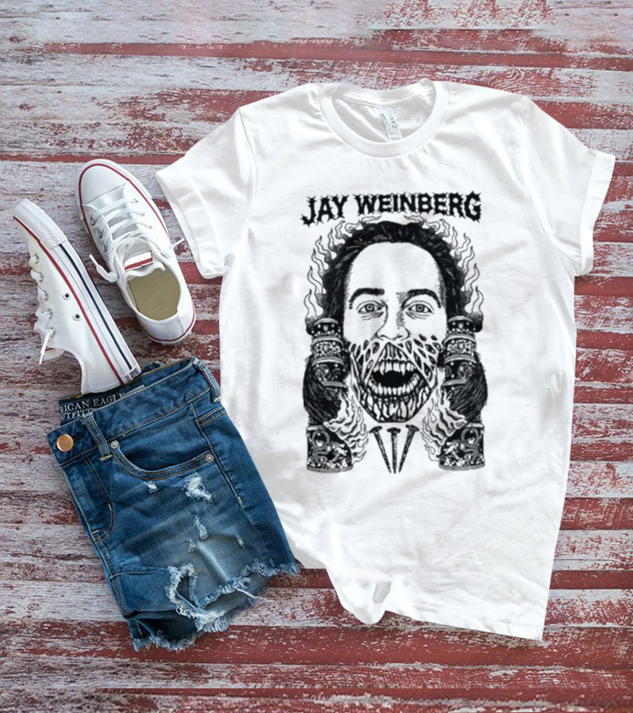 JW X Death Traitors Collab Masked Face And Skeletal Hands T-Shirt