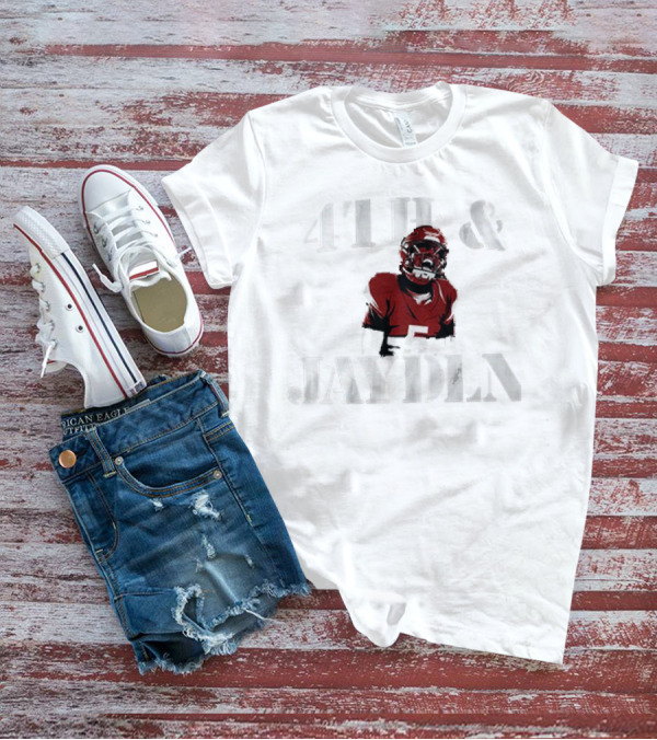 4th And Jayden Football Player Number 5 T-Shirt