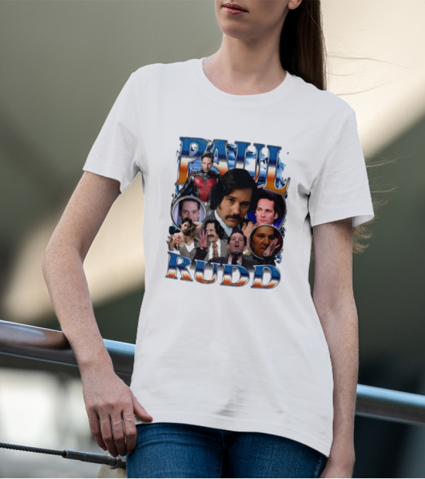 Paul Rudd 90’s Bootleg Ant-Man Anchor Improv Comedy Collage T-Shirt
