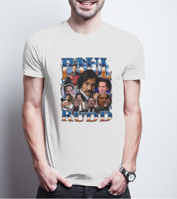 Paul Rudd 90’s Bootleg Ant-Man Anchor Improv Comedy Collage T-Shirt