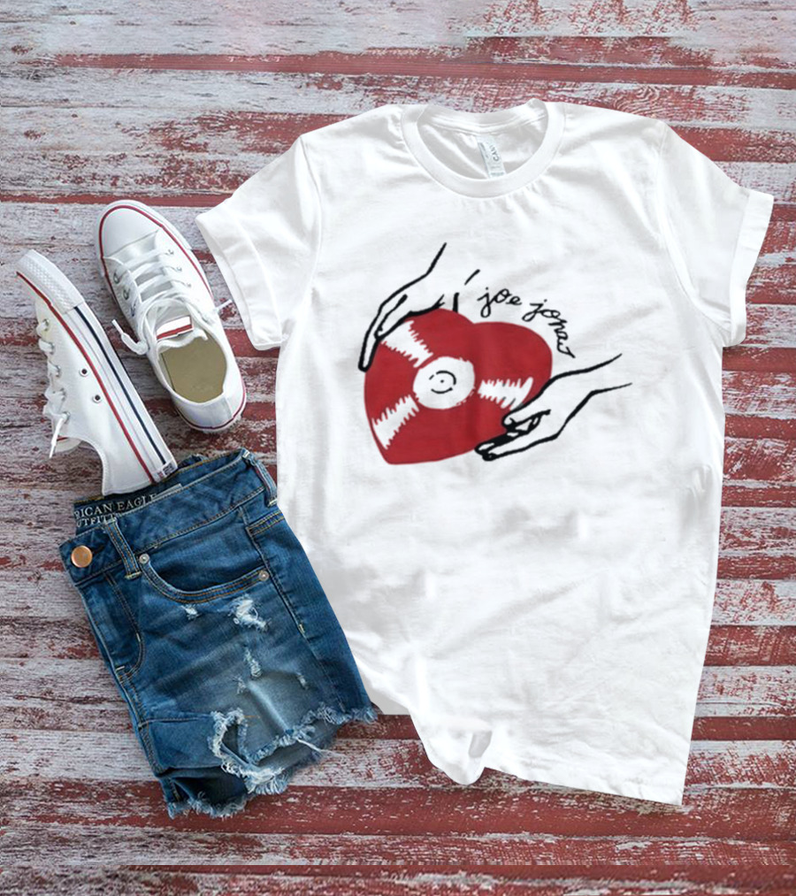 Joe Jonas Vinyl Heart Record T-Shirt