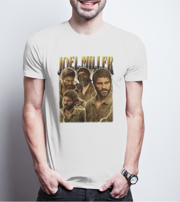 Joel Miller The Last Of Us Vintage Style Character Art T-Shirt