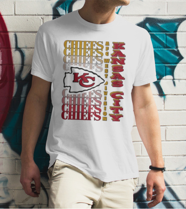 Kansas City Chiefs AFC West Division Kansas City Chiefs Logo KC Chiefs T-Shirt