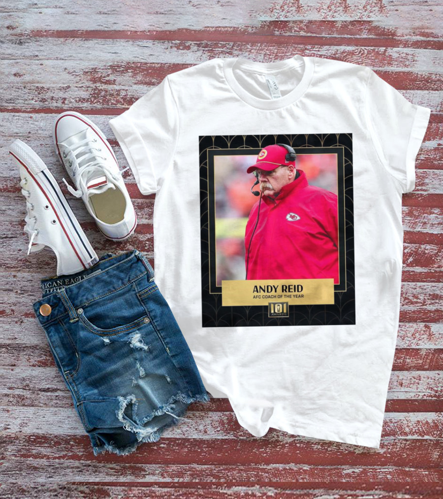Kansas City Chiefs Andy Reid AFC Coach Of The Year 101 Awards T-Shirt