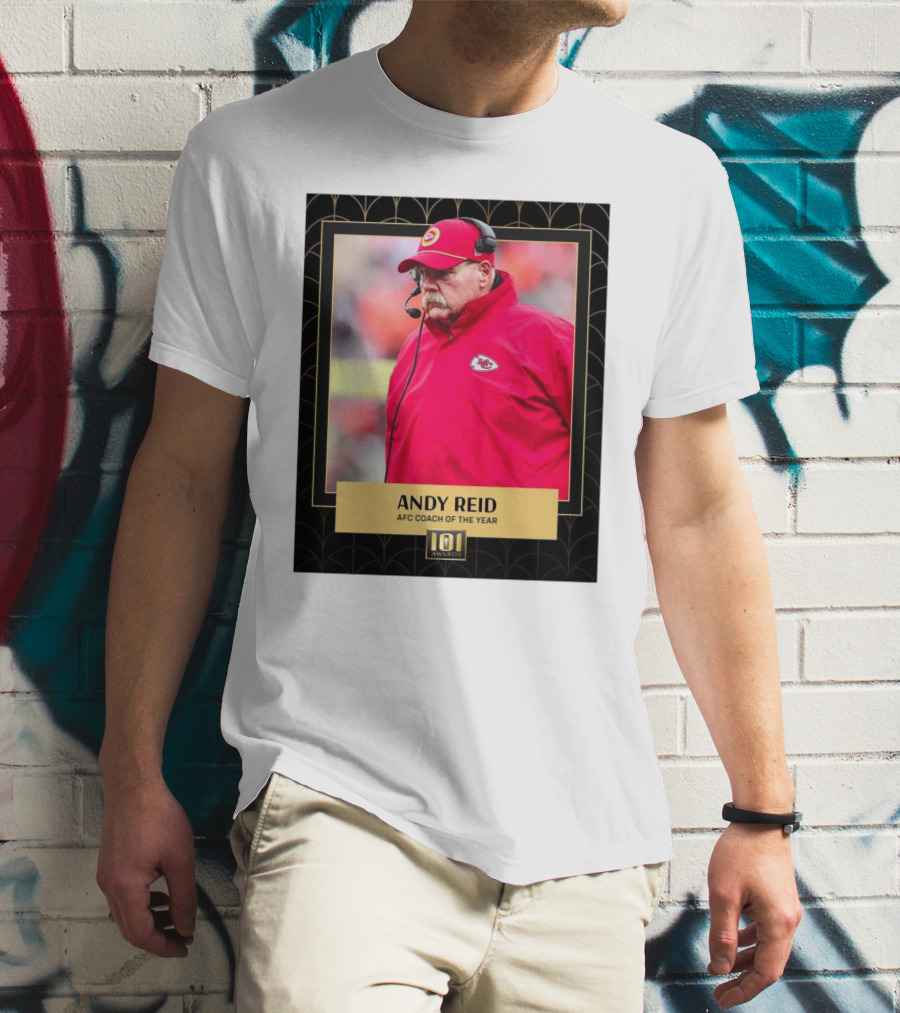 Kansas City Chiefs Andy Reid AFC Coach Of The Year 101 Awards T-Shirt