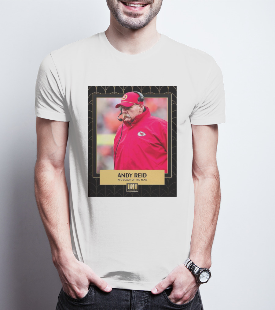 Kansas City Chiefs Andy Reid AFC Coach Of The Year 101 Awards T-Shirt