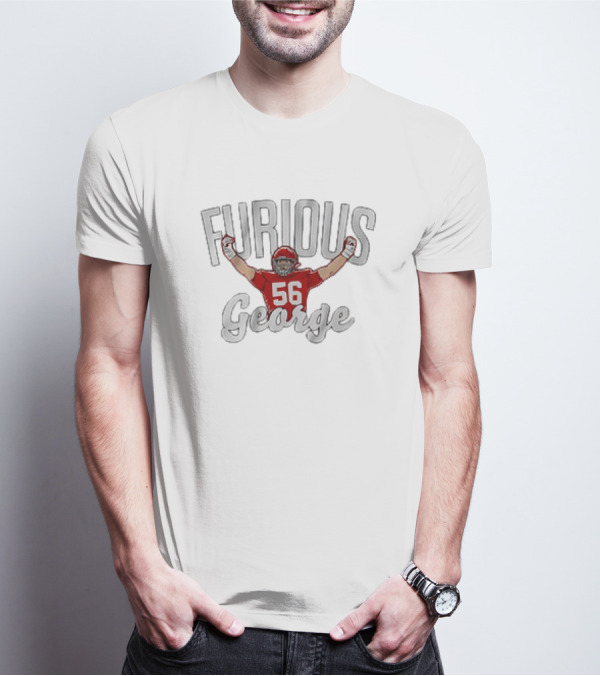 Furious George 56 Kansas City Chiefs George Karlaftis T-Shirt
