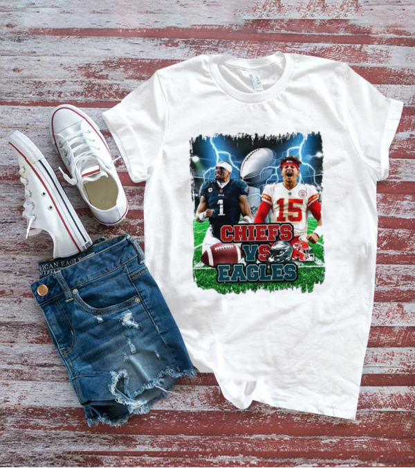 CHIEFS VS EAGLES Patrick Mahomes Jalen Hurts Super Bowl LIX T-Shirt