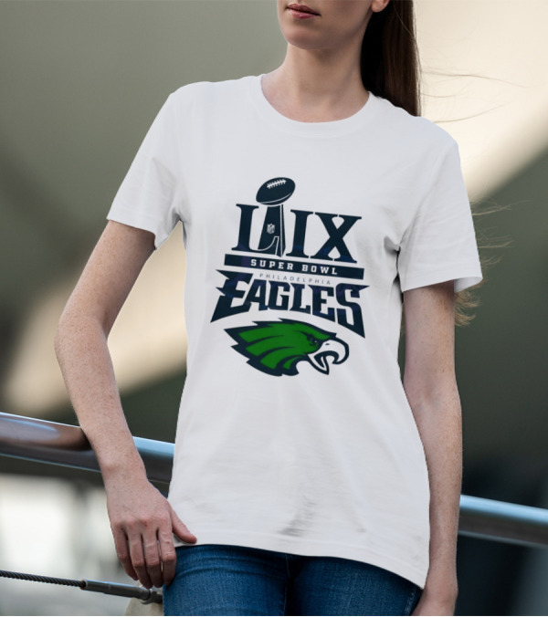 LIX Super Bowl Philadelphia Eagles Trophy And Logo T-Shirt