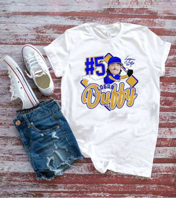 Logan Duffy #5 Baseball Player Illustration 2025 T-Shirt