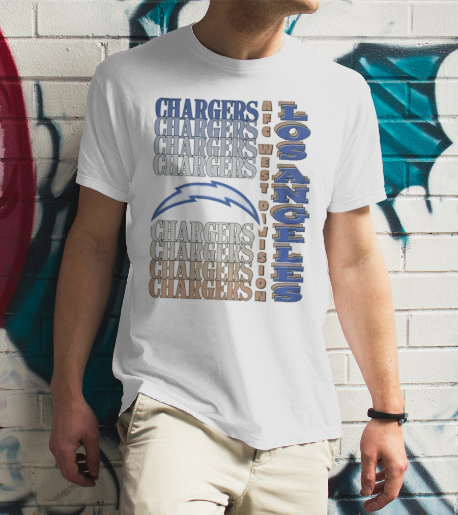 Los Angeles Chargers AFC West Division Chargers Bolt T-Shirt