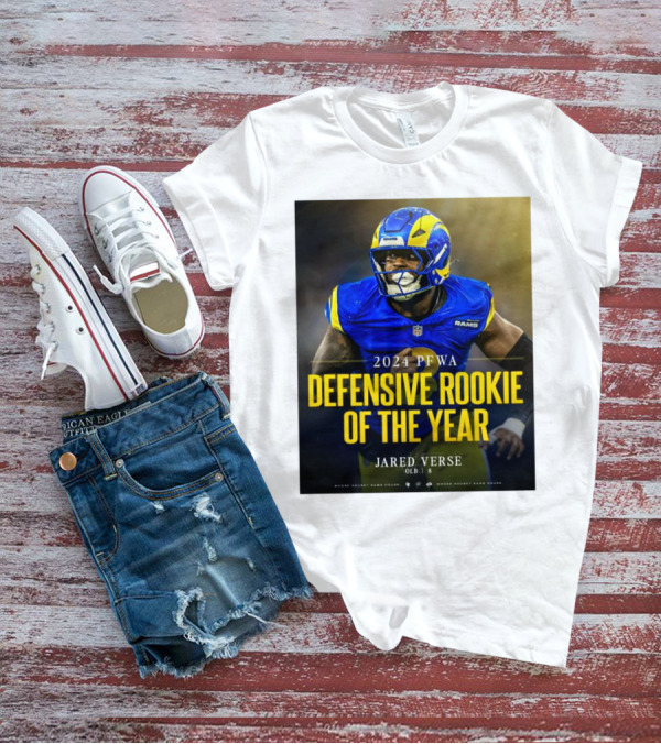 Los Angeles Rams Jared Verse 2024 PFWA Defensive Rookie Of The Year T-Shirt