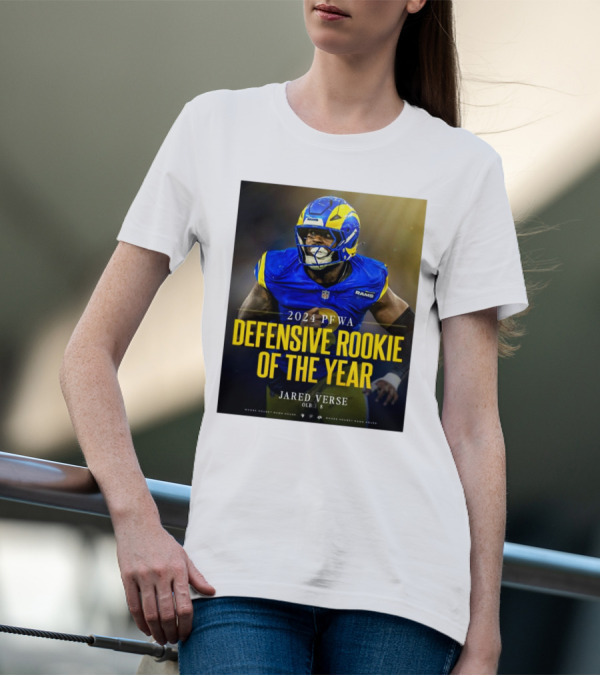 Los Angeles Rams Jared Verse 2024 PFWA Defensive Rookie Of The Year T-Shirt