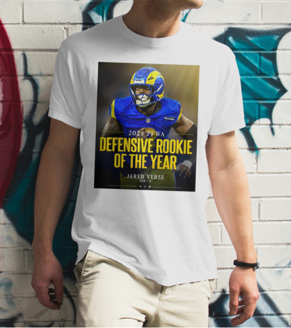 Los Angeles Rams Jared Verse 2024 PFWA Defensive Rookie Of The Year T-Shirt