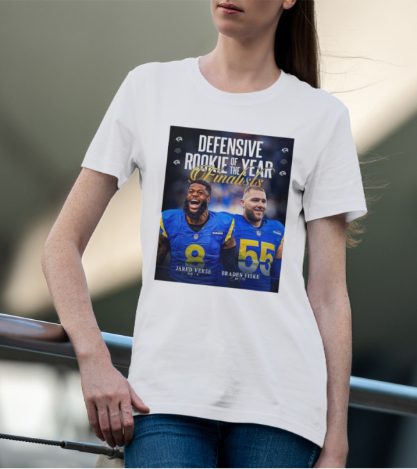 Los Angeles Rams Jared Verse Braden Fiske Defensive Rookie Of The Year Finalists 2024 T-Shirt