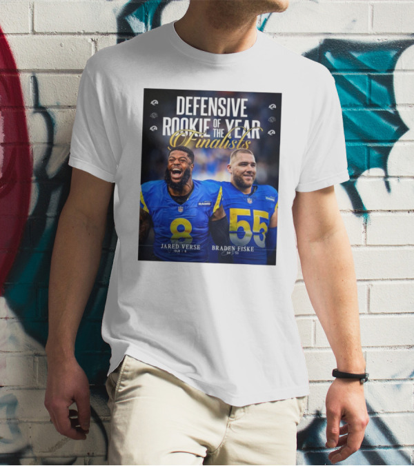 Los Angeles Rams Jared Verse Braden Fiske Defensive Rookie Of The Year Finalists 2024 T-Shirt