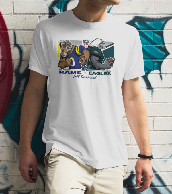 Los Angeles Rams Vs Philadelphia Eagles NFL NFC Divisional Matchup T-Shirt
