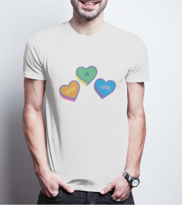 Love Is Love Colorful Hearts T-Shirt
