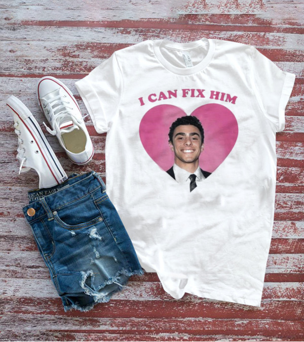 Luigi Mangione I Can Fix Him Pink Heart Background T-Shirt