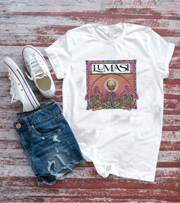 Lumasi Psychedelic Sun And Moon With Floral Elements T-Shirt
